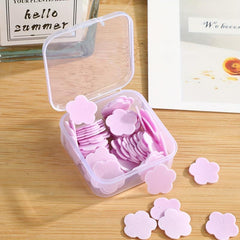 5 Boxes Disposable Soap Tablets Travel Portable Petal Hand Wash Tablets