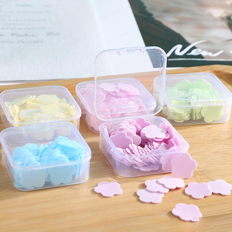 5 Boxes Disposable Soap Tablets Travel Portable Petal Hand Wash Tablets