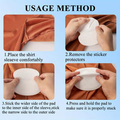 100 Pcs Underarm Sweat Pads for Women & Men - Disposable, Cotton, Extra Adhesive