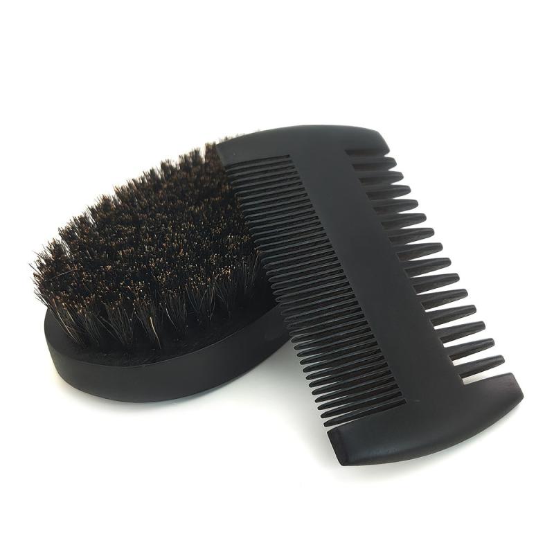 Wood Beard Kit Beard Brush Set Double Sided Styling Comb Care Kit