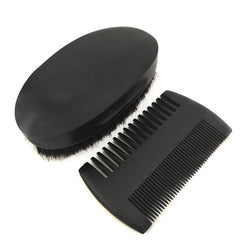 Wood Beard Kit Beard Brush Set Double Sided Styling Comb Care Kit
