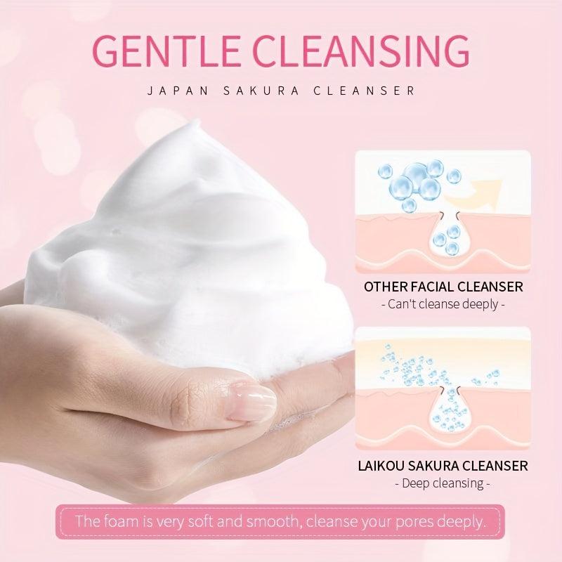 Sakura Facial Cleanser Foam Deep Cleaning Moisturizing Cleanser