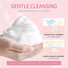 Sakura Facial Cleanser Foam Deep Cleaning Moisturizing Cleanser