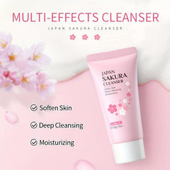 Sakura Facial Cleanser Foam Deep Cleaning Moisturizing Cleanser
