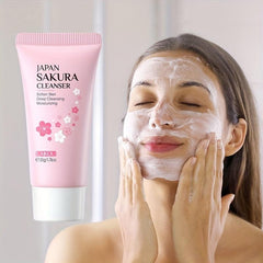 Sakura Facial Cleanser Foam Deep Cleaning Moisturizing Cleanser