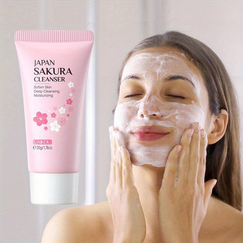Sakura Facial Cleanser Foam Deep Cleaning Moisturizing Cleanser