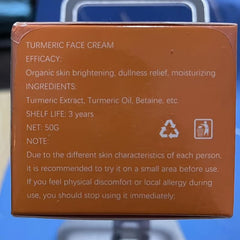 Turmeric Vitamin C Face Cream - Brighten & Firm Skin - Pore Perfection