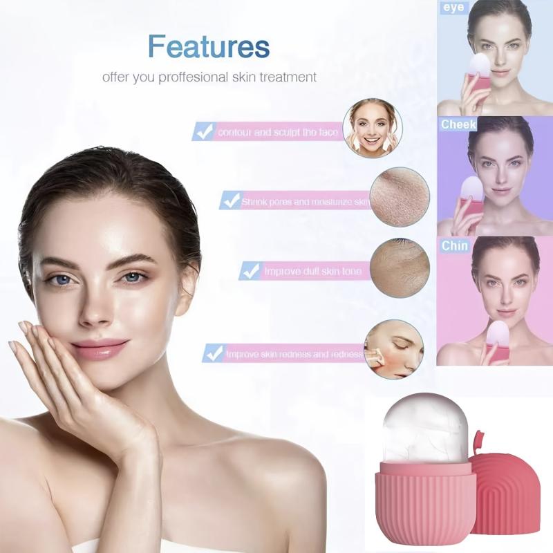 Ice Face Roller for Puffiness Relief Tighten Skin Silicone Facial Massage