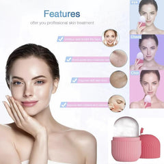 Ice Face Roller for Puffiness Relief Tighten Skin Silicone Facial Massage