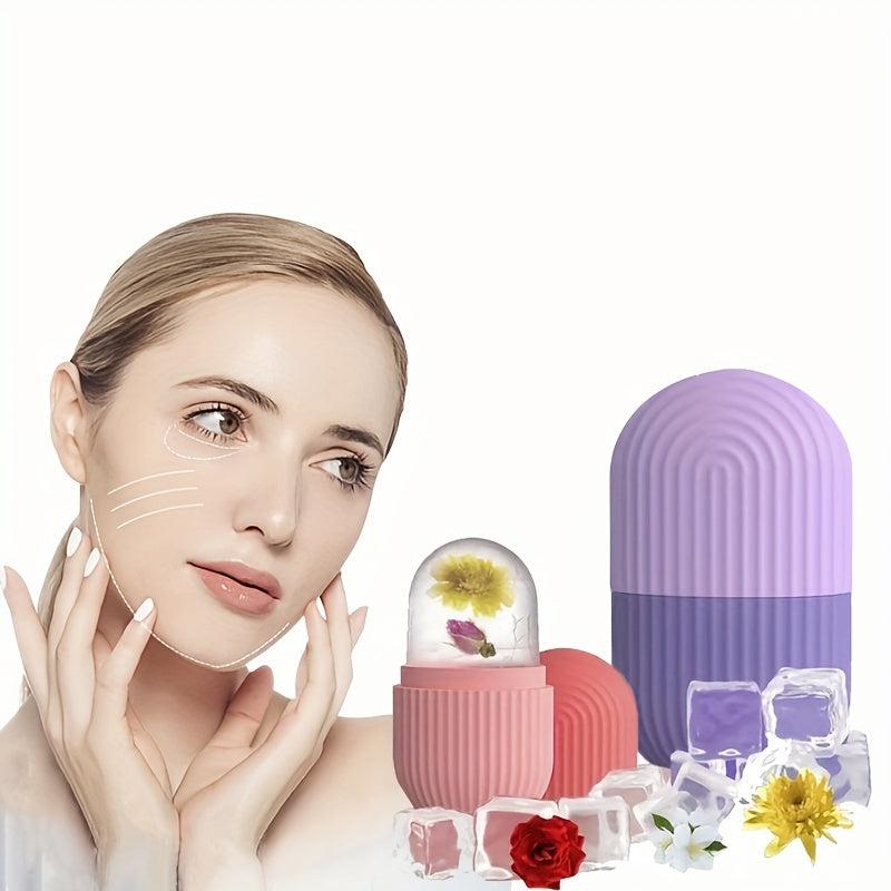 Ice Face Roller for Puffiness Relief Tighten Skin Silicone Facial Massage