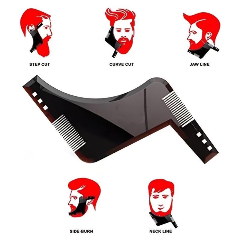 Beard Shaping Styling Comb Trimmer Guide Tool for Perfect Line Up and Edging