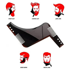 Beard Shaping Styling Comb Trimmer Guide Tool for Perfect Line Up and Edging