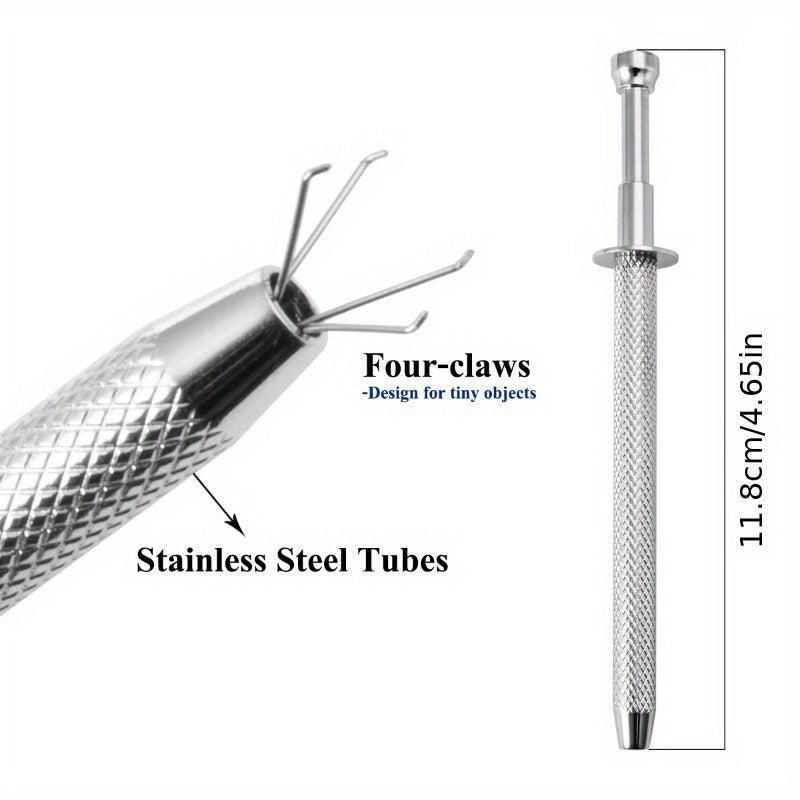 4 Claws Ball Bead Holder Tool Crystal Prong Tweezers Catcher Grabbers