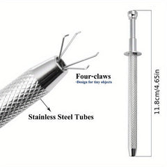 4 Claws Ball Bead Holder Tool Crystal Prong Tweezers Catcher Grabbers