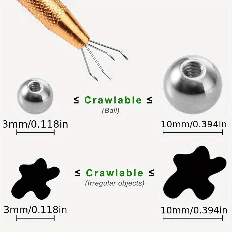 4 Claws Ball Bead Holder Tool Crystal Prong Tweezers Catcher Grabbers