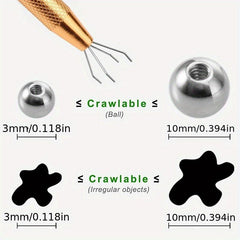 4 Claws Ball Bead Holder Tool Crystal Prong Tweezers Catcher Grabbers
