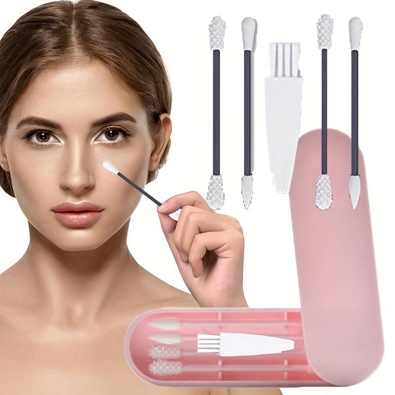 Reusable Silicone Cotton Swabs For Makeup & Ear Cleaning