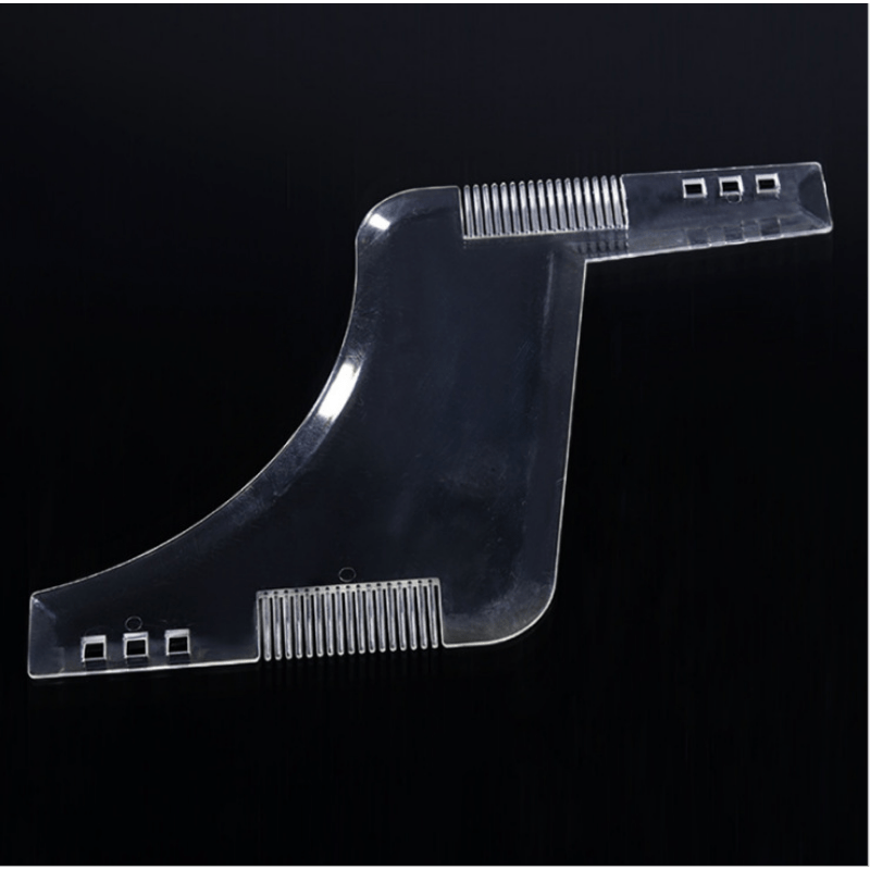 Men's Beard Shaping Tool with Inbuilt Comb Transparent Template Styling Comb