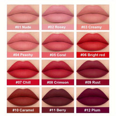 Velvet Long Lasting Lip Glaze Set Nude Waterproof Lip Gloss