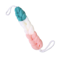 4 Pack Stretch Back Sponge with Rope Handles Bath Scrubber