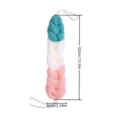 4 Pack Stretch Back Sponge with Rope Handles Bath Scrubber
