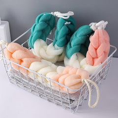 4 Pack Stretch Back Sponge with Rope Handles Bath Scrubber