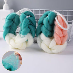 4 Pack Stretch Back Sponge with Rope Handles Bath Scrubber