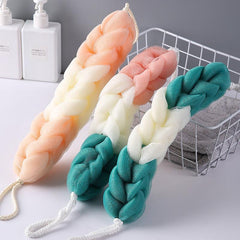 4 Pack Stretch Back Sponge with Rope Handles Bath Scrubber