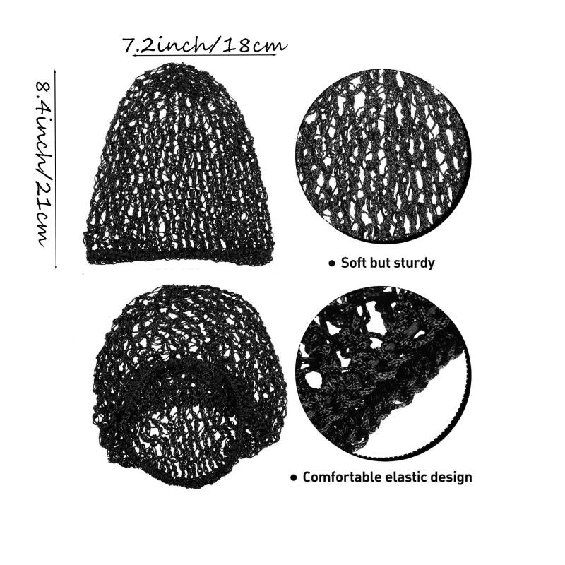 3pcs Mesh Hair Net Sleep Caps for Women