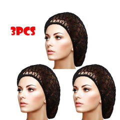 3pcs Mesh Hair Net Sleep Caps for Women