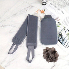 3pcs Bath Back Exfoliating Set Loofah Sponge Bath Glove Towel Back Scrubber