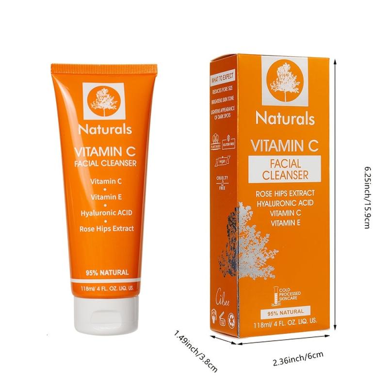 Vitamin C Facial Cleanser Hyaluronic Acid for All Skin Types