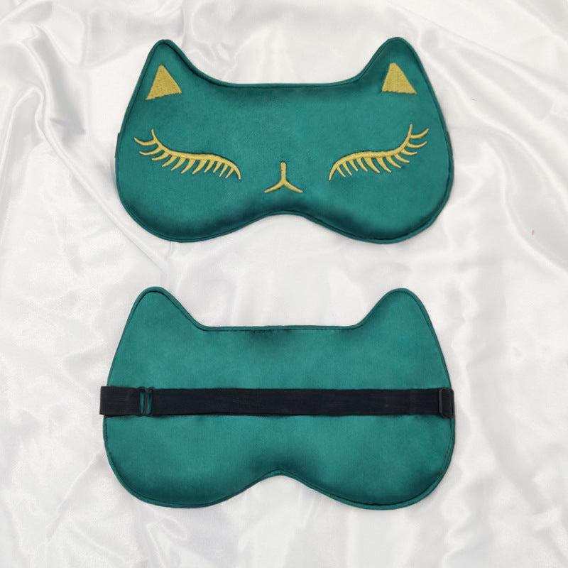 Breathable Retro Silk Eye Mask with Adjustable Strap for Restful Sleep