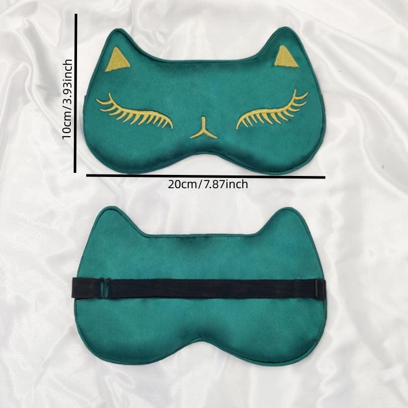 Breathable Retro Silk Eye Mask with Adjustable Strap for Restful Sleep