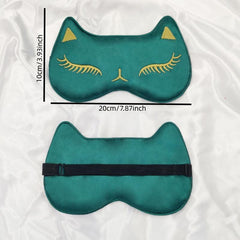 Breathable Retro Silk Eye Mask with Adjustable Strap for Restful Sleep