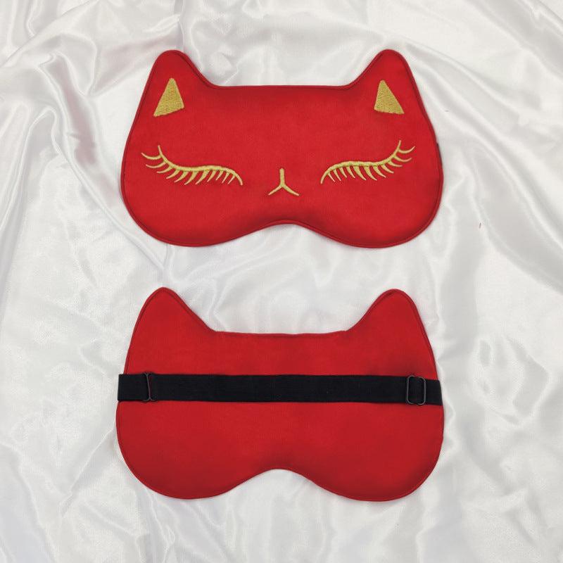 Breathable Retro Silk Eye Mask with Adjustable Strap for Restful Sleep