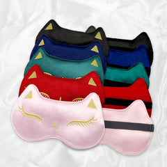 Breathable Retro Silk Eye Mask with Adjustable Strap for Restful Sleep