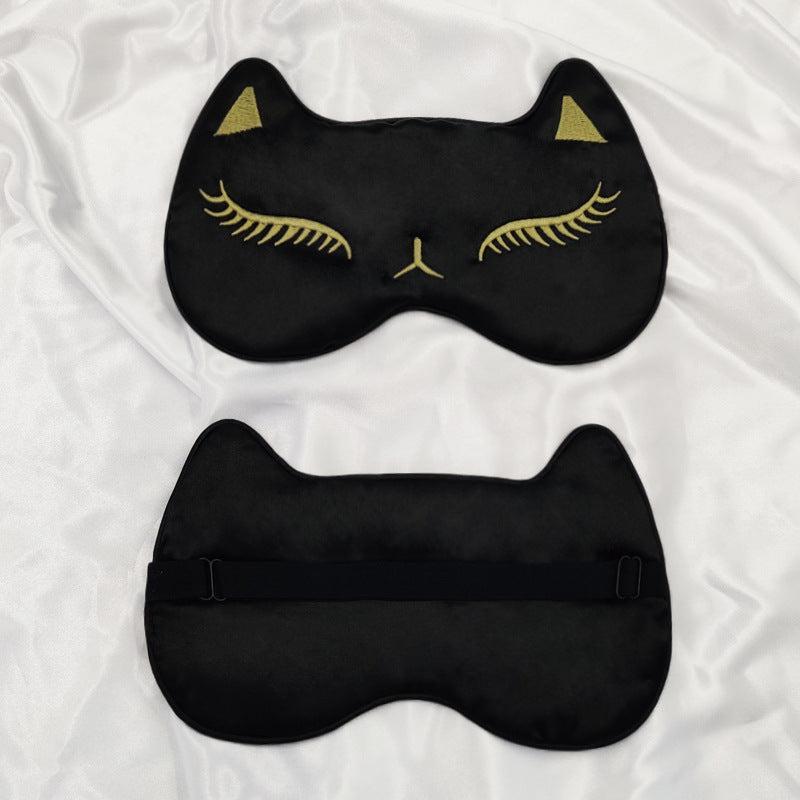 Breathable Retro Silk Eye Mask with Adjustable Strap for Restful Sleep