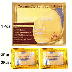 Collagen Facial & Eye Mask Set for Beauty & Wrinkle Smoothing