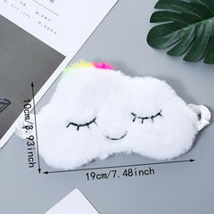 Colorful Cloud Eye Mask Blackout Lunch Break Cartoon Rabbit Eye Protection