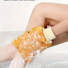 1pc Exfoliating Shower Gloves Mitt Washcloth Bath Gloves for Shower Double Sided