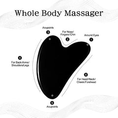 Jade Gua Sha Scraping Massage Tool for Face Neck Body