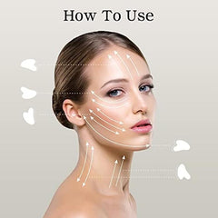 Jade Gua Sha Scraping Massage Tool for Face Neck Body