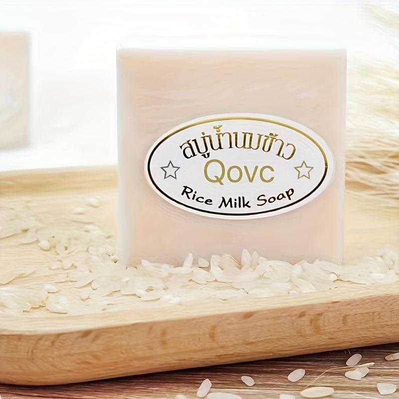 12pcs Rice Soap 65g Coconut Essential Cleansing Soap Hand Face Bathing