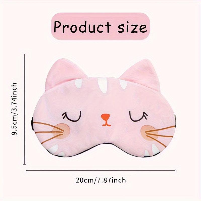 Cat Cartoon Eye Mask for Travel Office Men & Women