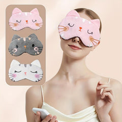 Cat Cartoon Eye Mask for Travel Office Men & Women
