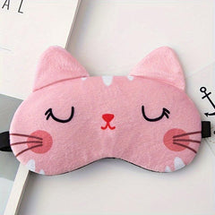 Cat Cartoon Eye Mask for Travel Office Men & Women