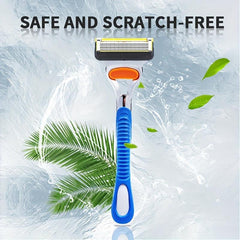 Yellow Classic Shaving Set with Safety Razor & Blades