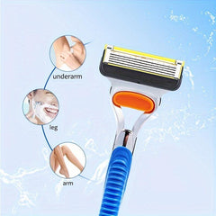 Yellow Classic Shaving Set with Safety Razor & Blades