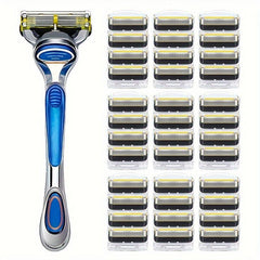 Yellow Classic Shaving Set with Safety Razor & Blades